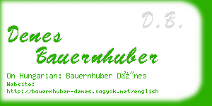 denes bauernhuber business card